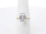 4.14 Cttw Emerald-cut Lab-created Diamond & 14k Yellow Gold Solitaire Engagement Ring & Cert 3.2 Grams Size 6.75 Fw0126lrrzdu