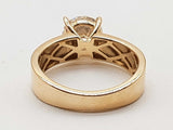 2.0 Carats Round Cut Lab Grown Diamond 14k Yg 4.6g Ring Size 7 Do0526rxzde