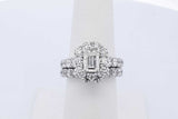 3.07cttw Diamond Wedding Set In 18k White Gold 12.1 Grams Size 7 Eb0926oxxzde
