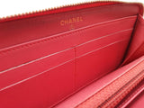 Chanel Pink Diamond Quilted Leather Zipper Wallet Do0425rxzde