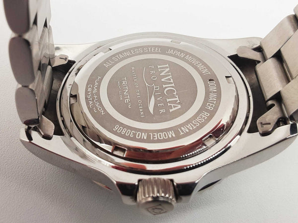Invicta 30806 43 Pro Diver Silver Dial Black Bezel Steel Quartz Watch Do1025exde