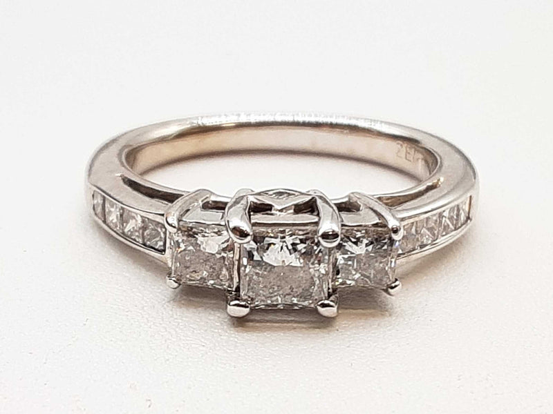 0.85 Cttw Diamonds 14k White Gold 3.6g Ring Size 3.75 Do0325prxde