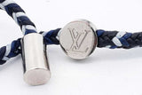 Louis Vuitton Braided Leather Friendship Charm Bracelet Eb0526exsa