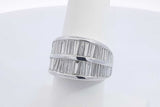 3.6cttw Diamond Ring In 18k White Gold 17.1 Grams Size 6.5 Eb0326lixzdu