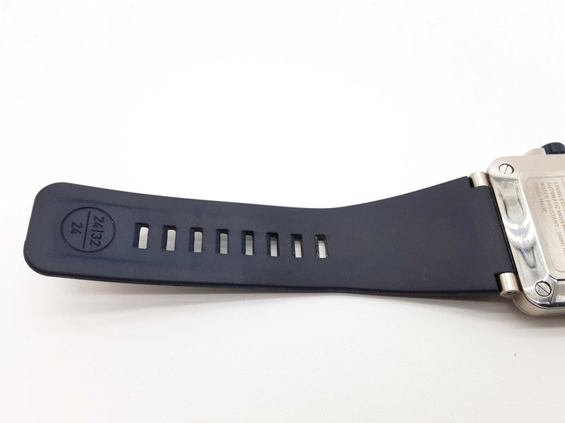 Bell & Ross 42mm Diver Blue Dial Rubber Band Steel Automatic Watch Do0825rxzde