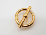 Hermes 32mm Glenan Circular Goldtone Belt Buckle Do0126wrxde