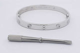 Cartier 18k White Gold Love Bracelet With Diamonds 29.2g Size 16 Eb0226rrxzsa