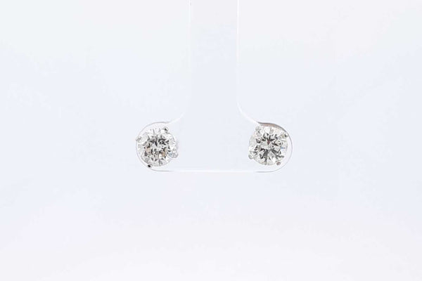 Approx. 1.5ctw Diamond Stud Screwback Earrings 14k White Gold 1.1g Eb1224exzsa