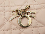 Christian Dior Lady Dior Gardenia Wallet In Pink Cannage Lambskin Fw0626lrxdu