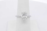 3.0ctw Lab Grown Oval Diamond Ring 14k White Gold 4.1 Grams Size 7 Eb0526rcrsa