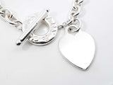 Tiffany & Co. Heart Tag Toggle Bracelet In Sterling Silver 35.8 Grams 8 Inch Fw0726lxzdu