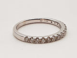 0.24 Cttw Diamonds 14k White Gold 1.9g Half Eternity Band Size 6.5 Do0326lorde
