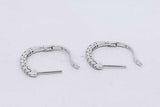 0.16cttw Diamond 14k White Gold Hoop Earrings 2.6 Grams Eb0626lexsa