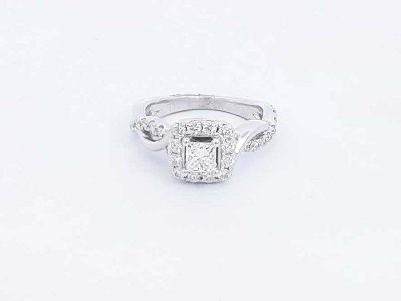 Leo Bridal Collection Diamond Ring In 14k White Gold 4.5g Size 3.25 Eb0424rxzsa