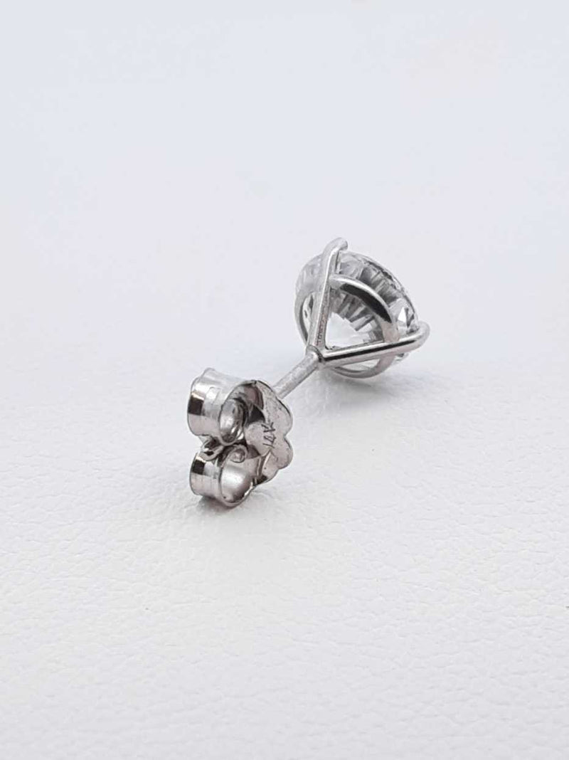 2.0 Cttw Lab Grown Diamond & 14k White Gold Stud Earrings 1.1 Grams Fw0723srxdu
