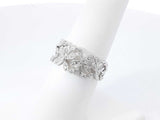 0.13 Cttw Diamond & 18k White Gold Openwork Butterfly Motif Ring 3.8 Grams Size 7 Fw00726ocrdu