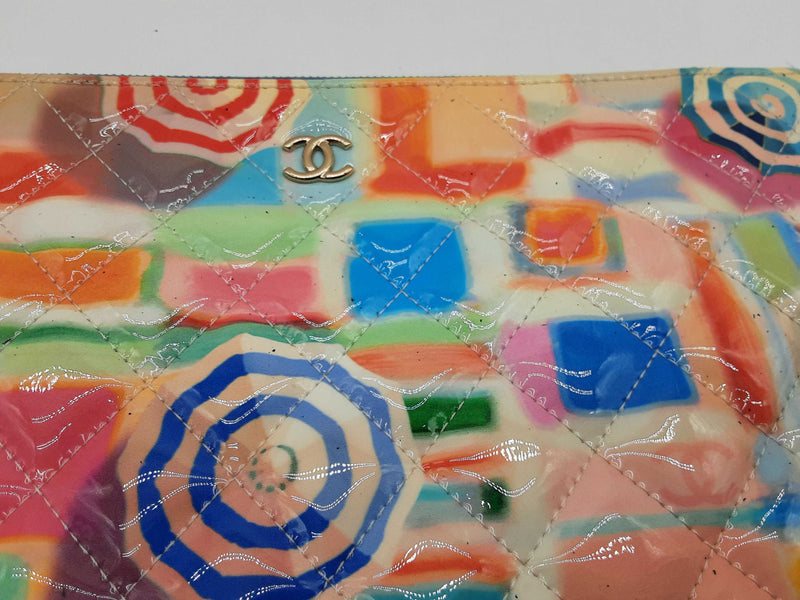 Chanel Charm O Case Veau Verni Multicolor Umbrella Pouch Do0625exzde