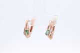 14k Rose Gold Emerald Earrings 1.9 Grams Eb1224cxdu