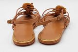 Tory Burch Artisanal Knot Leather Sandals Size 7.5 M Eb0126pxdu