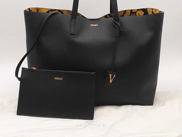 Versace Virtus Leather Tote Handbag Aa0825wrzsa