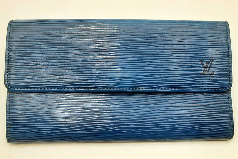 Louis Vuitton Dark Blue Epi Textured Leather Sarah Wallet Eb1224crsa