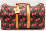 Louis Vuitton X Takashi Murakami Monogram Cerises Keepall 45 Eb0626exzsa
