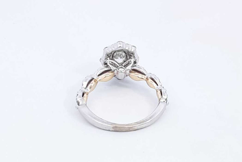 Approx. 0.60ctw Center Oval Diamond Ring In 14k White Gold 3.3g Eb0823irxsa