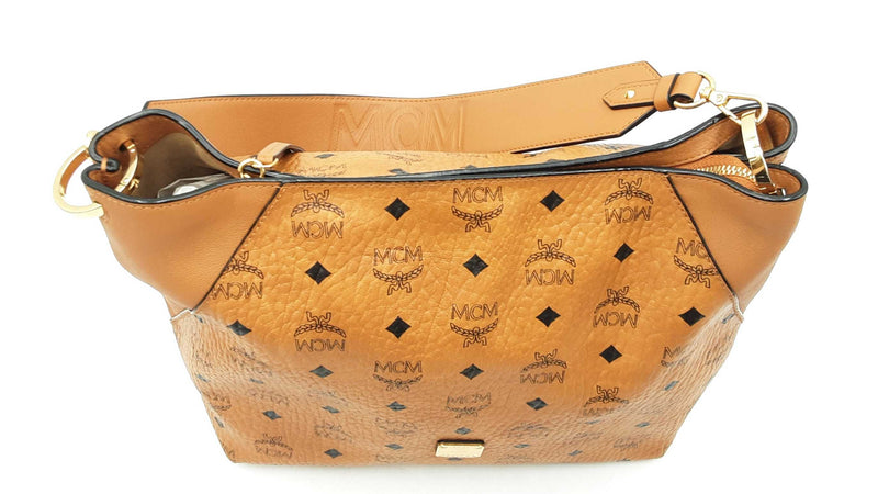 Mcm Klara Visetos Klara Hobo Cognac Shoulder Bag Sd1124lrzdu