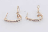 0.24cttw Diamond Stud Omega Back Earrings 10k Yellow Gold 1.7 Grams Eb0226llxsa
