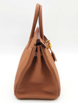 Hermes Birkin 25cm Gold Brown Togo Gold Hardware Handbag Do0626lrxzxde