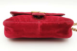 Gucci Hibiscus Red Velvet Marmont Matelasse Crossbody Eb0726oxzdu