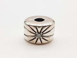 Pandora Sparkling Sunburst 0.925 Sterling Silver Clip Charm Do0425lxde