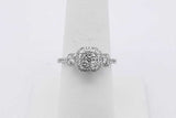 0.82cttw Diamond Cluster Ring In 14k White Gold 3.4 Grams Size 7 Eb0626osxsa