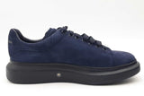 Alexander Mcqueen Oversized Navy Blue Suede Sneakers Size 43 Eb0126lxzsa