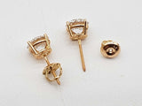 2.06 Cttw Lab Grown Diamonds 14k Yg 1.2g Screw Back Stud Earrings Do0826poxde
