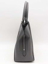 Michael Kors Gray And Black Mk Leather Trim Handbag Aa1125wzsa