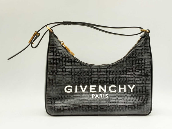 Givenchy Moon Cutout 4g Embossed Black Leather Shoulder Bag Fw0824rordu