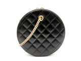 Chanel En Vogue Round Shoulder Bag In Black Crumpled Calfskin Fw0125lexzdu