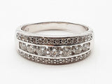 1.02 Cttw Natural Diamonds 14k White Gold 5.3g Ring Size 9.25 Do0626rxzde