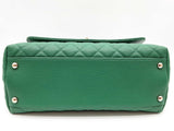 Chanel Coco Flap Green Caviar Quilted Top Handle Bag Do0125ixzxde