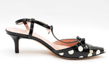 Kate Spade Pomona Black & White Polka Dot Patent Leather Heels Size 7m Eb726orde
