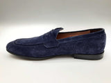 Salvatore Ferragamo Ayden Blue Suede Penny Loafers Size 8.5 M Do0724lozde