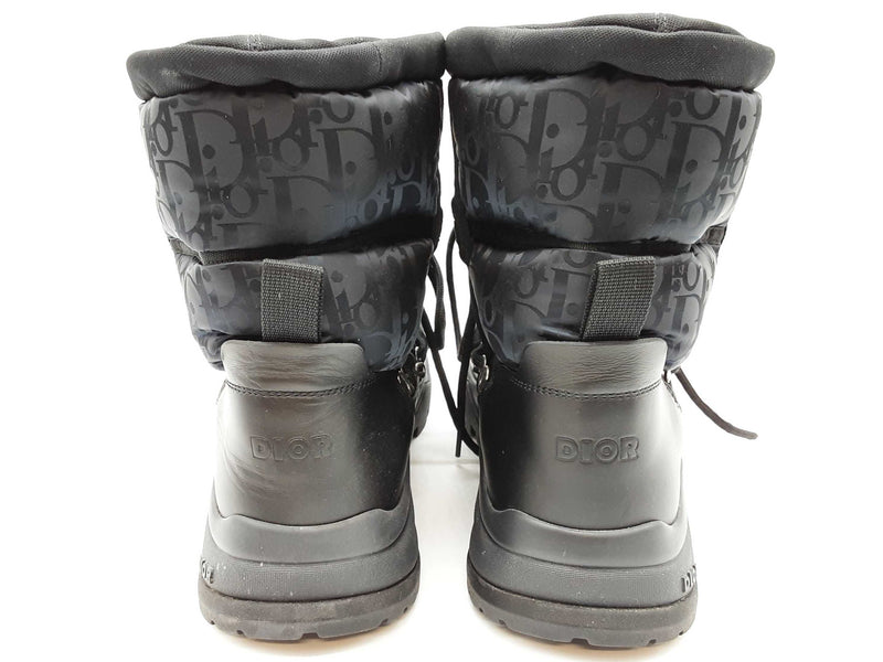 Christian Dior Homme Black Oblique Nylon Snow Boots Size Eu 45 Do0325rxzde