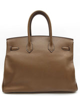 Hermes Birkin 35 Toundra Brown Epsom Palladium Hardware Handbag Do0825sxzxde