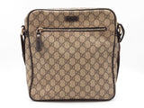 Gucci Flat Messenger Bag In Beige & Ebony Gg Supreme Coated Canvas Fw0826oxzdu