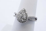0.17cttw Diamond 10k White Gold Ring 3.5 Grams Size 6.5 Eb0626oxzde