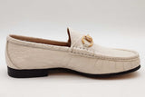 Gucci White Leather Crocodile Horsebit Loafers Size 6 Eb1225rxzde