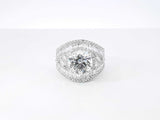 4.05 Ctw Diamond (Clarity Enhanced/fracture Filled) 18k Gold Ring 8.2g Size 7.75