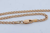 14k Yellow Gold Cuban Link Chain Necklace 3.3 Grams 22.5 Inch Eb0826owxde