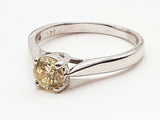 0.65 Cttw Champage Diamond 0.95 Platinum 5.1g Ring Size 8.75 Lh0324pixde